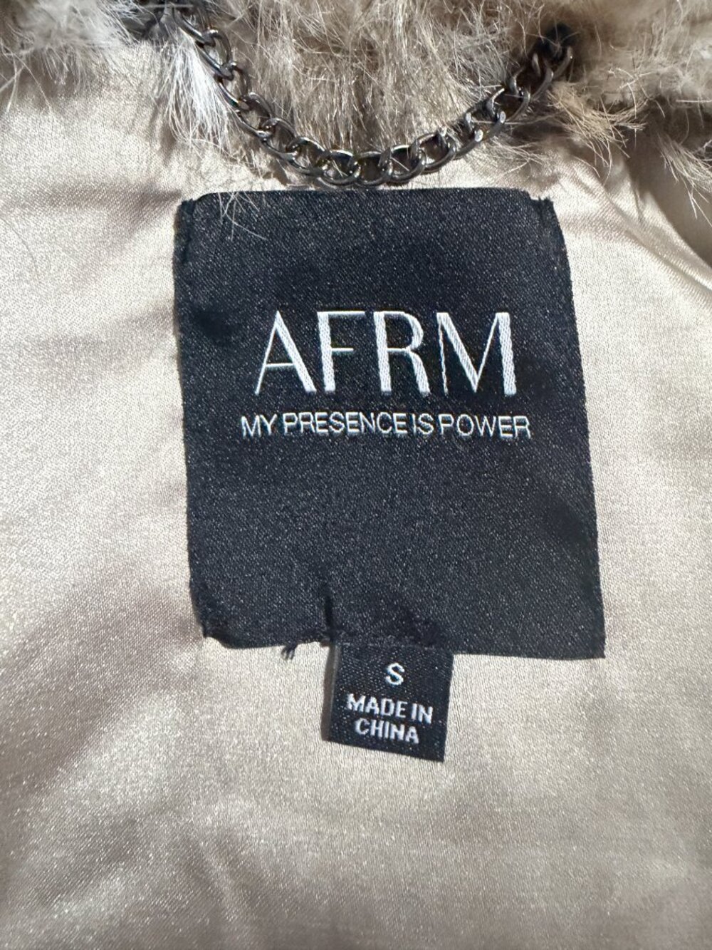 AFRM Bambi Print Faux Fur Jacket NWT - Size S - Picture 6 of 8